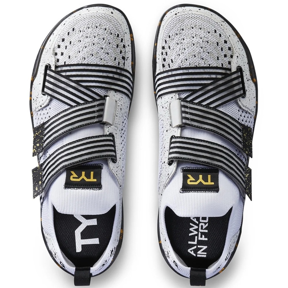 TYR Athletic Shoes White and Black with Elastic Straps